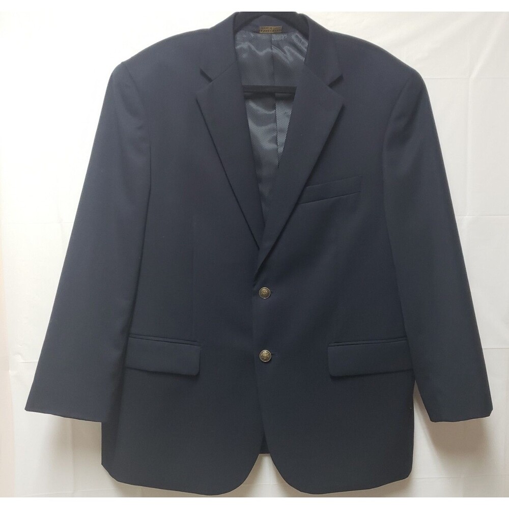 Gianni Cellini Men’s Super 110’s Wool Navy Sport Coat Blazer NWOT Preppy Classic